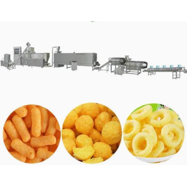 3D Compound Fried Puff Extruder Machine With Single Screw Extruder Food Processing