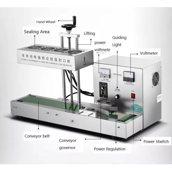 1000w 20pcs / Min Automatic Induction Sealing Machine For Bottle