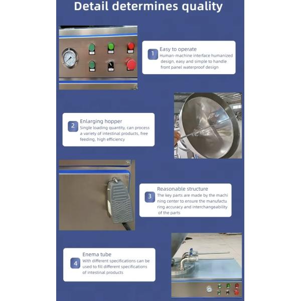 100-500kg/H Automatic Sausage Filling Machinery Adaptive Single Hydraulic Enema Stuffing Machine