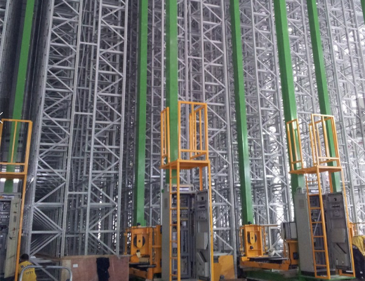 High Density Industrial ASRS Racking System Automated Storage Crane Width Customized