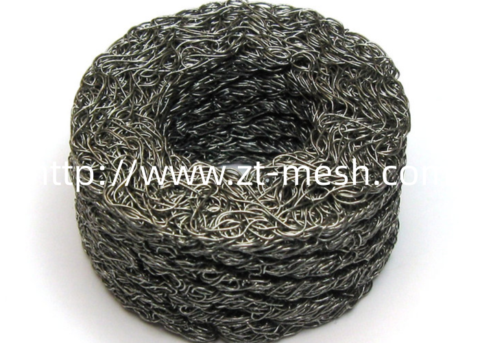 Customized Isolator Compressed Knitted Wire Mesh 10mm - 55mm 90% Filter For Automobile Engine