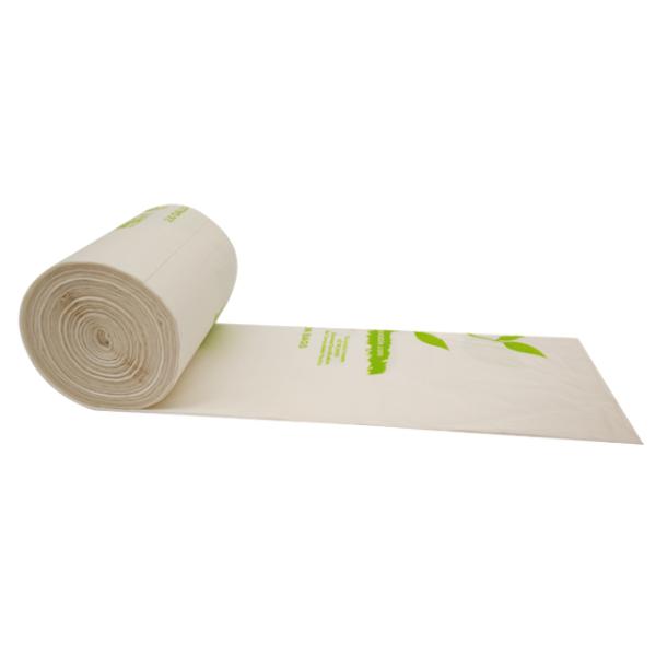 100% Biodegradable Disposable Compostable Garbage Bag, Biodegradable Kitchen Bin Liner Compostable Flat Trash Bag On Rol