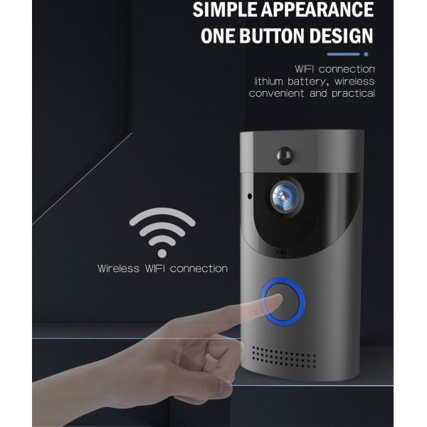 1080P Resolution Wifi Network Wireless Camera Intercom Smart Tuya Doorbell for Wood Glass