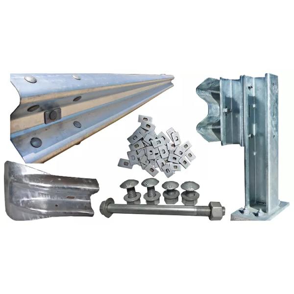 C Section Galvanized Steel Post Road Traffic Safety W Beam Guardrail Use