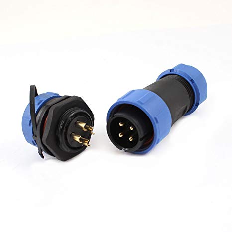 Aviation Plug Terminal Block Connector Panel Front Mount For Outdoor Lighting