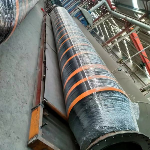 Dredge rubber hose installation in port maintenance project