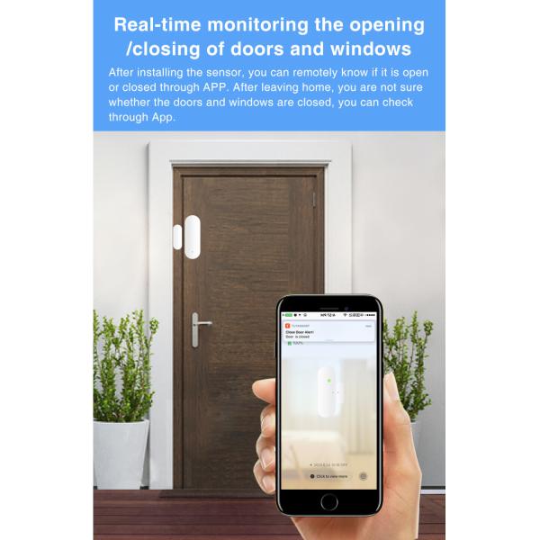 Zigbee Tuya Smart Door And Window Sensor Through App Remote Control Support Voice Control Alexa Google Assistant