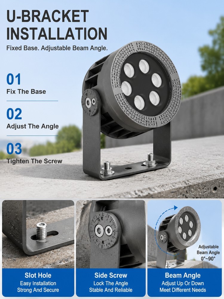 Energy Saving LED Flood Lights With Adjustable Mounting Bracket for Logistics Center