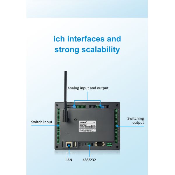 Coolmay 5 Inch HMI PLC All In One RS232 RS485 support Modbus RTU protocal Ethernet optional function plc controller programming plc with hmi touch