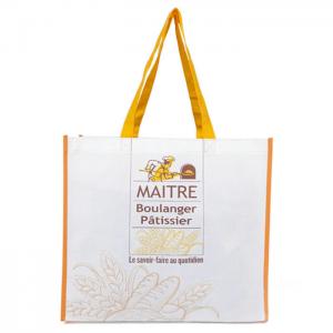China White Woven Polypropylene Tote Bags For Packaging And Outdoor Carry Use on sale