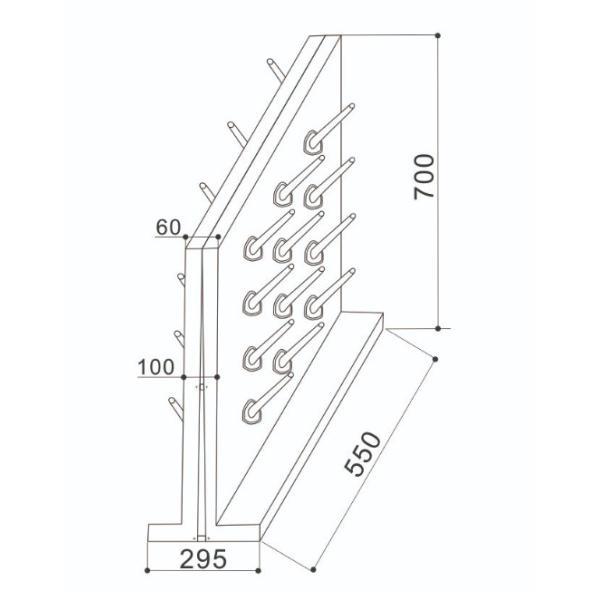 Lab PP Single/Double Faced Pegboard Accessory Detachable Peg with SGS Certification