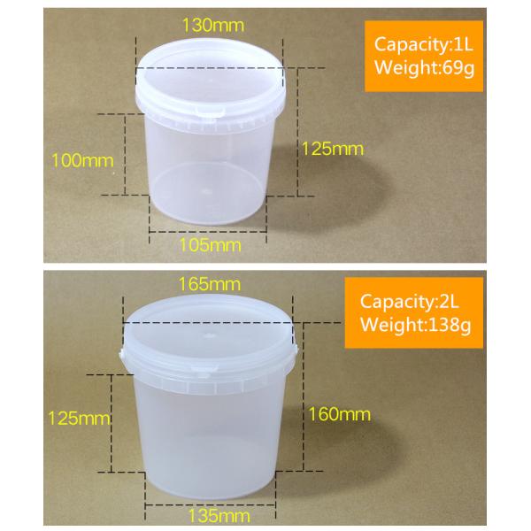 Food Grade PP Raw Materials Customized Plastic Bucket Elevator for Clear 3L Bucket
