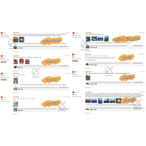 Customer feedback and testimonials for inflatable products