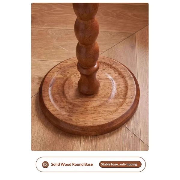 Solid Wood Living Room Table Coffee Table Small Space Mobile Creative Stand Flower Rack Sofa Side Table for Home Coffee Shop
