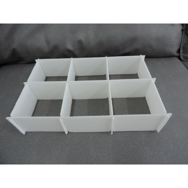 White PP Corrugated Plastic Sheet Dividers Fire Resistance