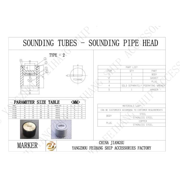 Deck Sounding Tubes Deck Sounding Pipe Heads Type C DN40 cb/t3778 Deck Sounding Tools for Safe and Accurate Measurements