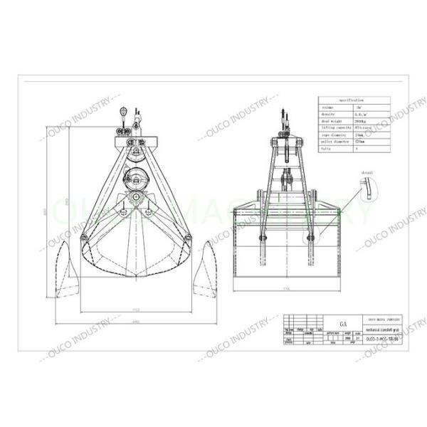 Small Wireless Remote Control Grab Clamshell Bucket 3cubic Meters