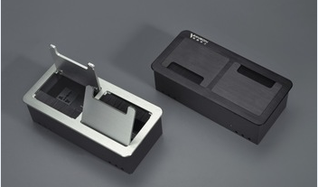 Desktop Flip Up Outlet , Hidden Tableop Pop Up Electrical Socket With Vga Connector / Cat Connector