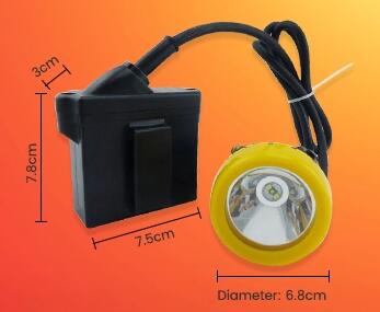 Waterproof IP68 Underground Mining Cap Lamps Silicon Button Cap Low Power Warning