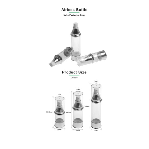 SOMEWANG 50ml Airless Bottle Empty Foundation Bottle With Pump 20ml 30ml
