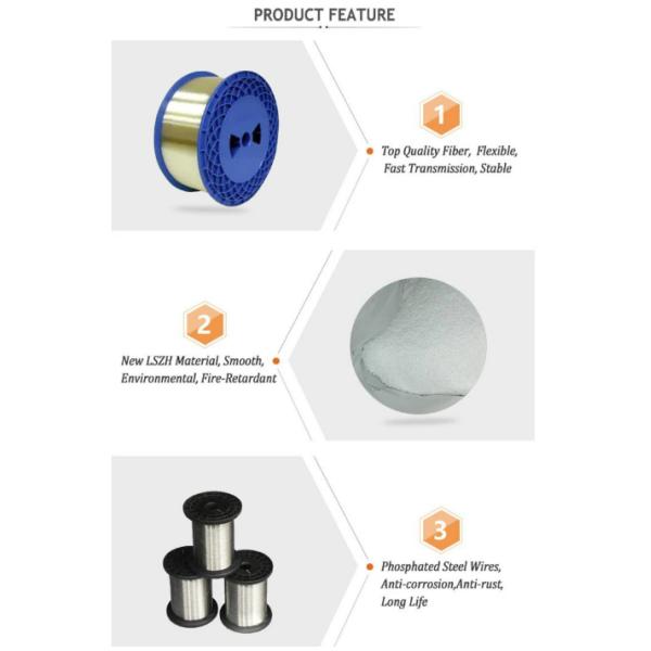 Outdoor Indoor Optical Fiber Cable Single Mode G657A2 FTTH Tap Cable