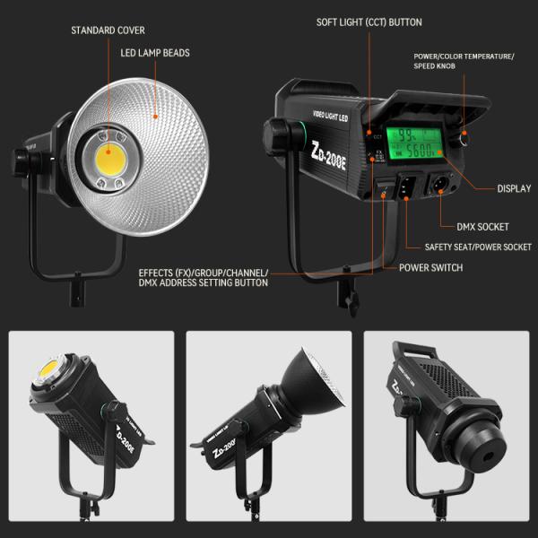 Powerful 200w Cob Video Studio Lights With Softbox 6500k Led Photo Light For Camera Accessories