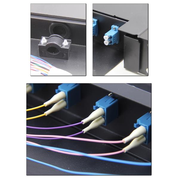 12Port 24 Core LC Duplex Patch Panel Cabinet 1U Fiber Optic Patch Panel