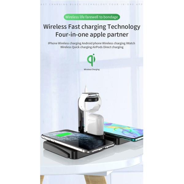 6in1 Multi Function Pen Holder Wireless Charger Fast Charging For Apple