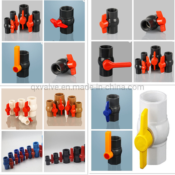 Plastic Material PVC Ball Valve with Socket Thread End