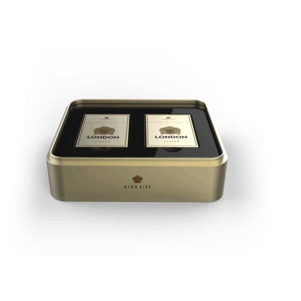 Luxury Rectangular Cigarette Tin Can 0.23mm - 0.35mm thickness