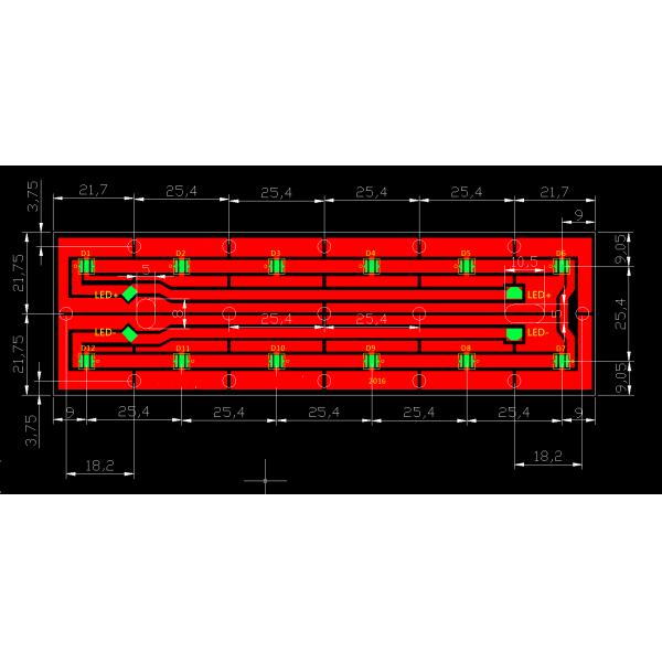 12W CREE XTE SMD3535 LED PCB Module 150lm/w High Luminous Efficiency