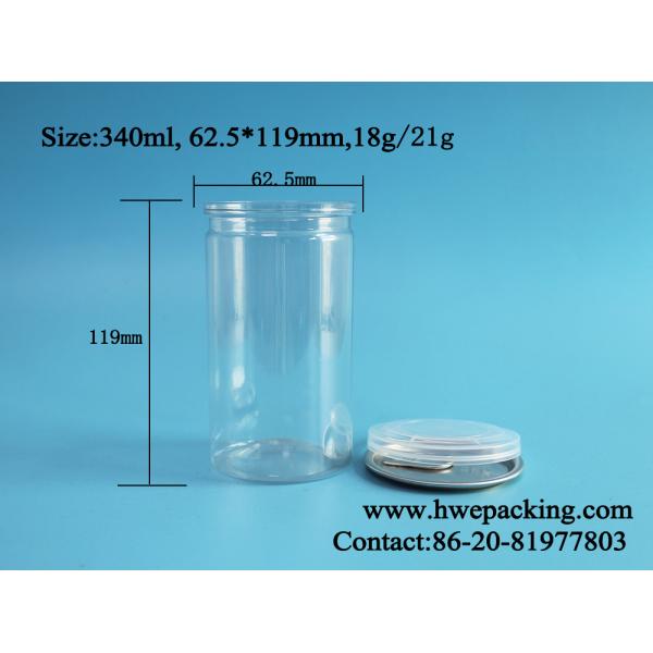 Food Grade Easy Open Kernels Spice Nut PET Can Bulk 340ml Round Straight