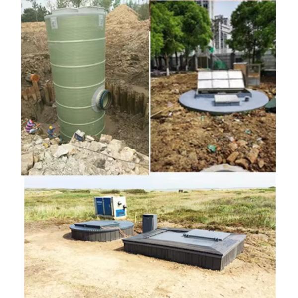 GRP FRP Precision Intelligent Integrated Prefabricated Pump Station Rural Municipal Pipe Network Sewage High Head