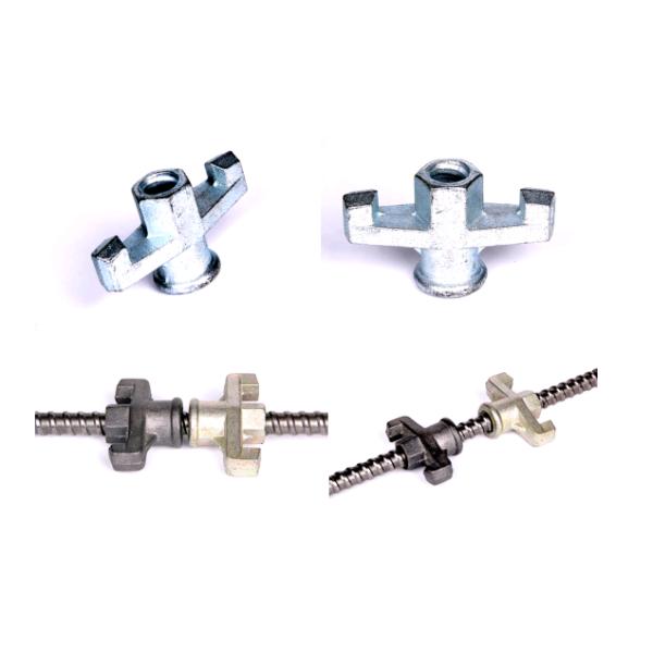 Formwork Tie Rod System Scaffolding Accessories Ductile Cast Iron Formwork Wing Nuts Two Wings
