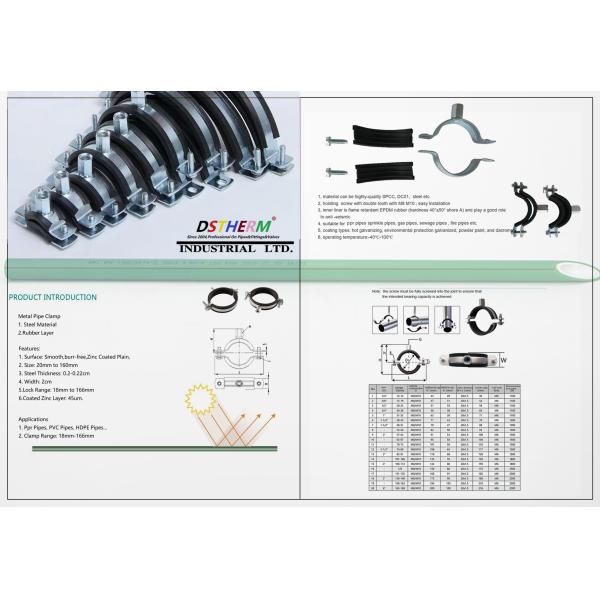 Casting PPR Pipe Fittings Metal Pipe Clamp Corrosion Resistant