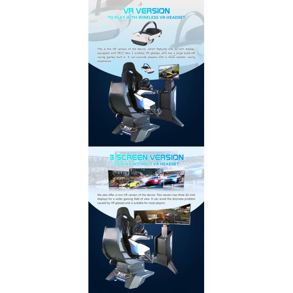 3 Axis VR Racing Simulator Dynamic Platform Immersive Driving Car 1.0kW