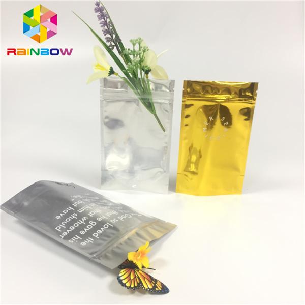 Foil Laminated Mylar Snack Bag Packaging Custom Printed Clear Front Doypack Pouch