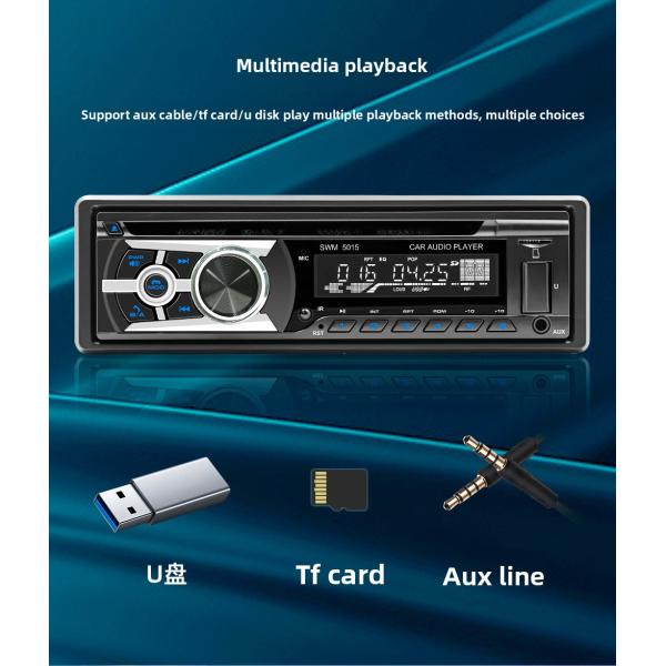 Creatall Single-Disc In-Car MP3 Player with Smart for Bluetooth Multimedia CD/VCD/DVD Card Slot USB Connection Radio