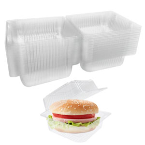 Square Hinged Food Container,Plastic Take Out Containers,Disposable Clamshell Food Containers For Salads,Pasta