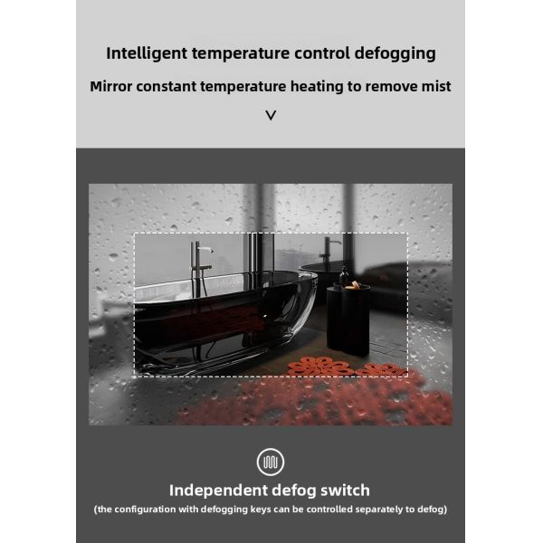 Luxury LED Bath Mirrors Rectangular Square Designs Touch Switch Modern Premium Hotel Elegant Apartment Hot Villas Washroom for
