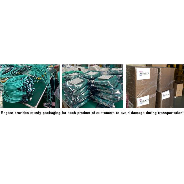 Multimode Aqua Color MPO MTP Trunk Cable 12F 24F 48F Customize count