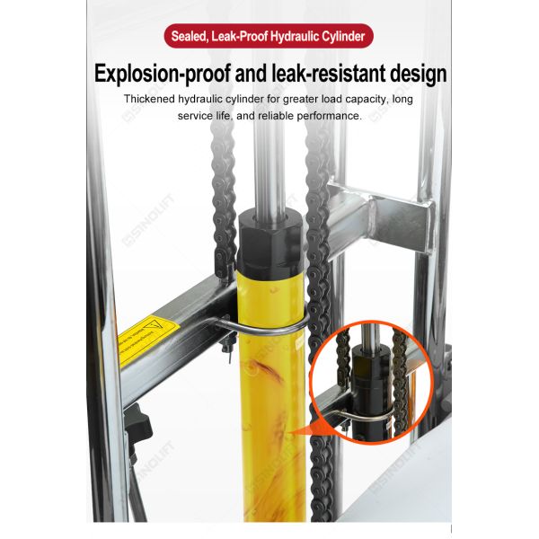 Sinolift PFM roll and reel material stacker - simple manual operation