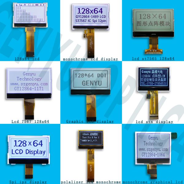 Dot matrix graphic COG 12864 LCD display