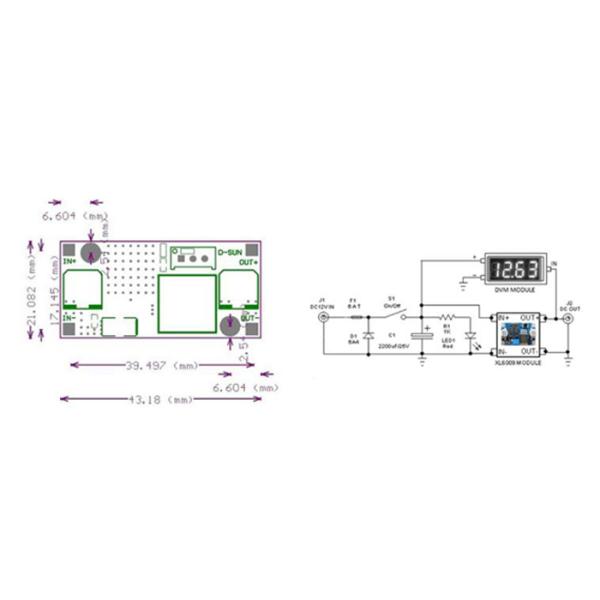 Blue 4A XL6009 DC-DC Adjustable Step-up Boost Converter Power Supply Module For Arduino