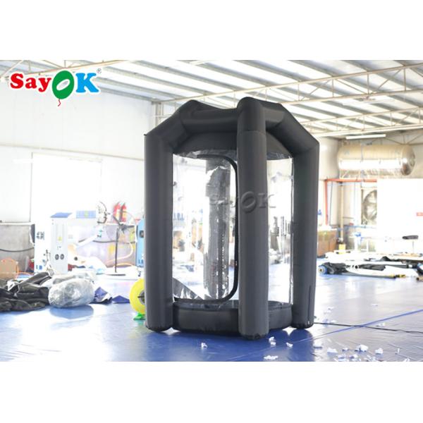 Black Cube Inflatable Money Grab Booth Machine For Event CE SGS ROHS