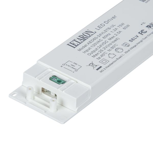 Mirror Lighting 24v Constant Voltage Led Driver 60W Ultra Slim