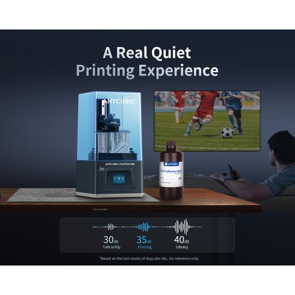 ANYCUBIC Photon D2 DLP 3D Printer Double Algorithms Ultra High Resolution 3D Printing 20000-hours Usage Lifespan 5.9 Inches