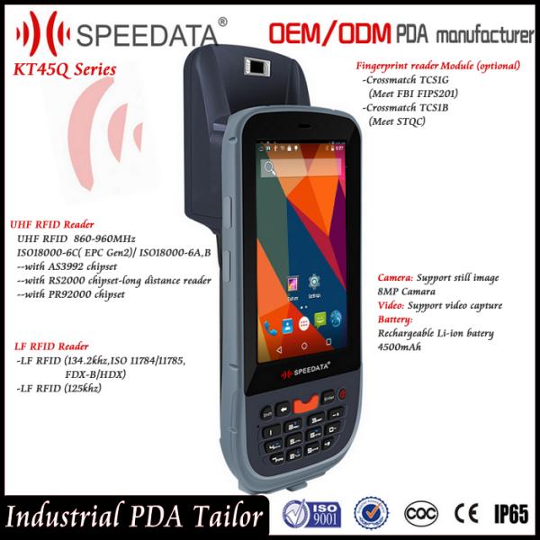 Biometrics Fingerprint Scanner with Long Range UHF RFID Reader and Barcode Scanner