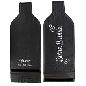 Reusable Wine Bottle Protector for Double Layer Bubble Wine Bottle Protector, Bottle Transport Bag,Leak Proof Travel Bag