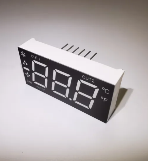 Customized Ultra white 3 1/2 digit 7 segment led display for instrument panel